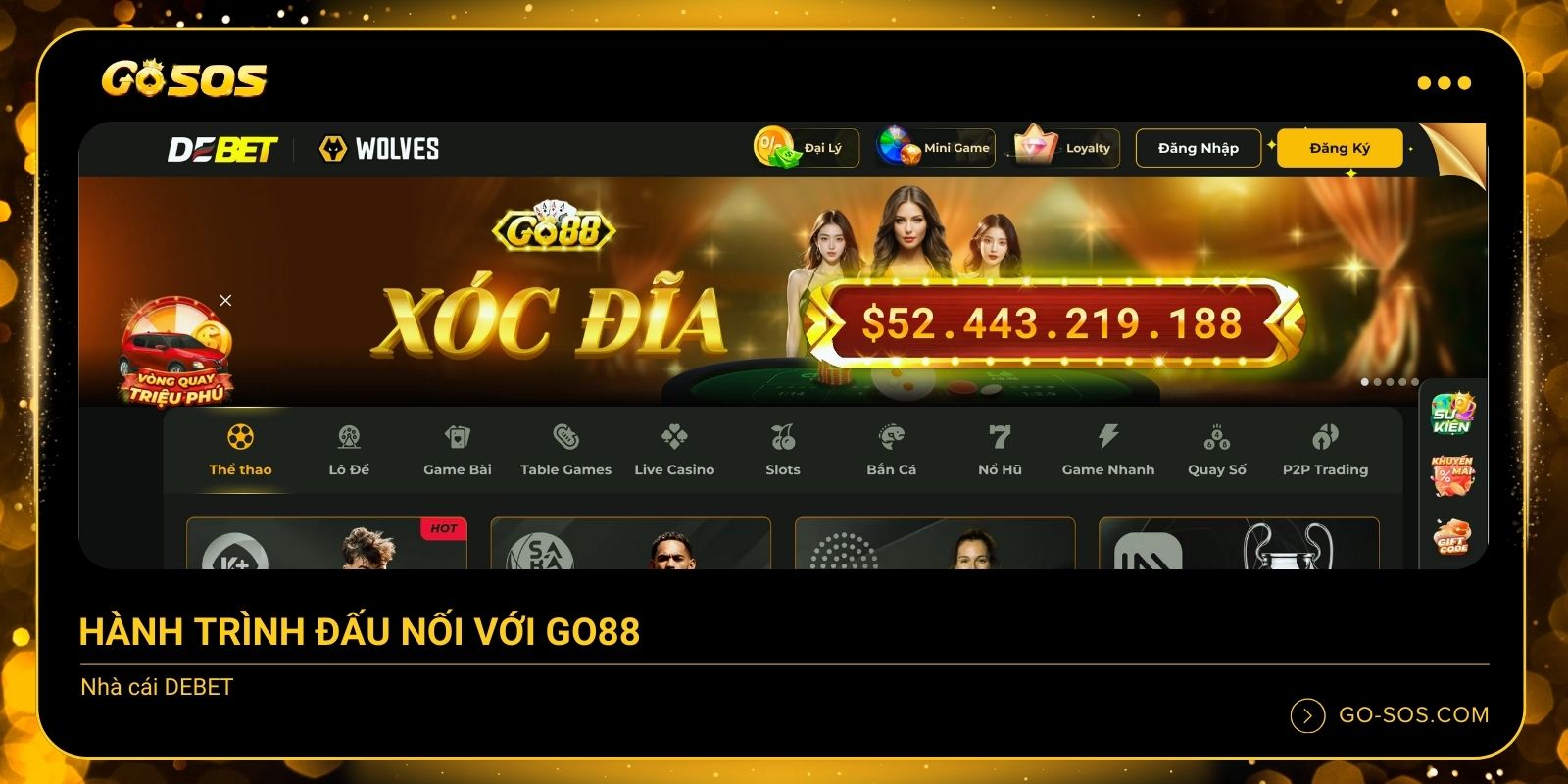 DEBET đã áp dụng công nghệ từ GO88