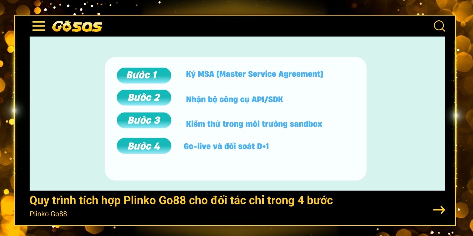 Quy trình tích hợp Plinko Go88 cho đối tác chỉ trong 4 bước